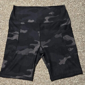Camouflage biker shorts